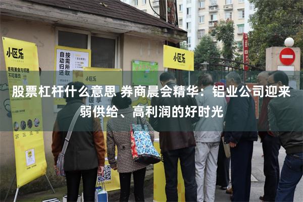 股票杠杆什么意思 券商晨会精华：铝业公司迎来弱供给、高利润的好时光