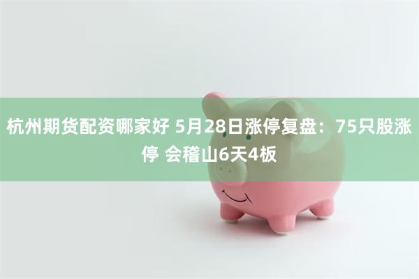 杭州期货配资哪家好 5月28日涨停复盘：75只股涨停 会稽山6天4板