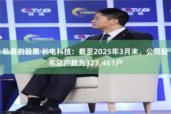 私募的股票 长电科技：截至2025年3月末，公司股东总户数为323,461户