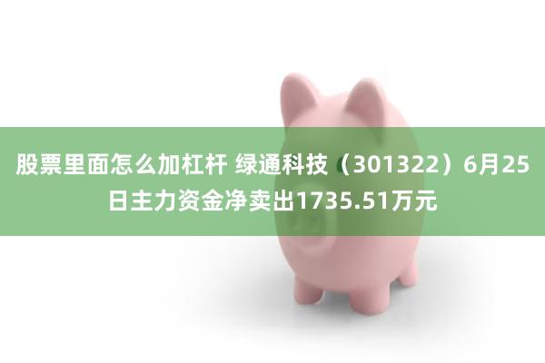 股票里面怎么加杠杆 绿通科技（301322）6月25日主力资金净卖出1735.51万元