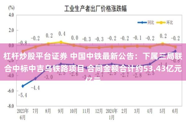 杠杆炒股平台证券 中国中铁最新公告：下属三局联合中标中吉乌铁路项目 合同金额合计约53.43亿元