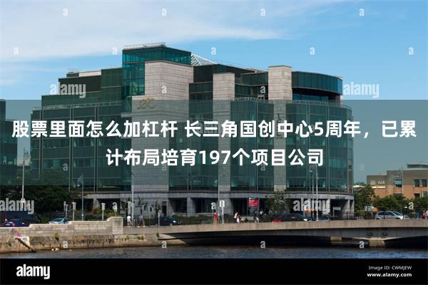 股票里面怎么加杠杆 长三角国创中心5周年，已累计布局培育197个项目公司