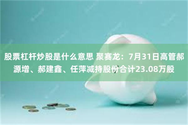股票杠杆炒股是什么意思 聚赛龙：7月31日高管郝源增、郝建鑫、任萍减持股份合计23.08万股