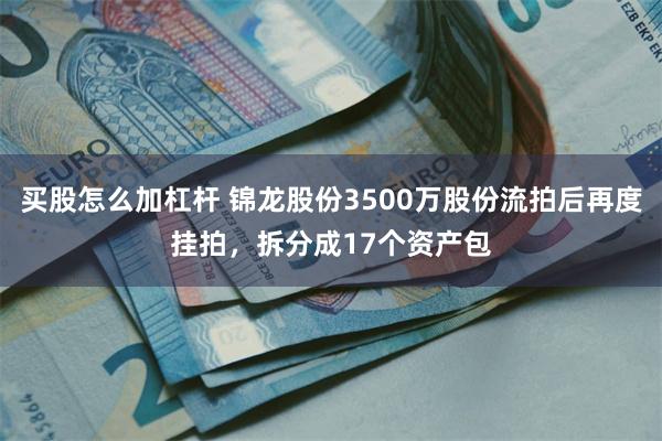 买股怎么加杠杆 锦龙股份3500万股份流拍后再度挂拍，拆分成17个资产包