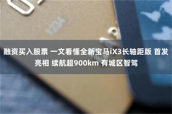 融资买入股票 一文看懂全新宝马iX3长轴距版 首发亮相 续航超900km 有城区智驾