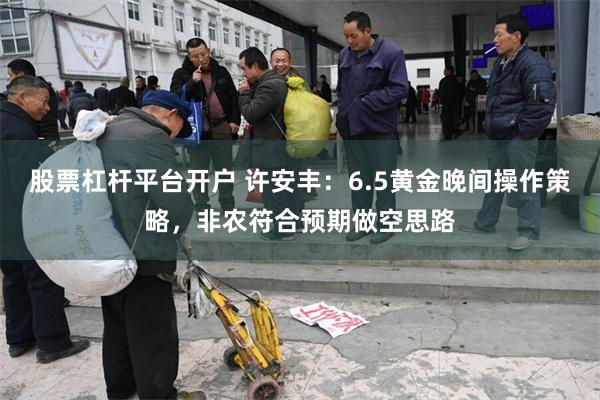 股票杠杆平台开户 许安丰：6.5黄金晚间操作策略，非农符合预期做空思路