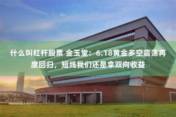 什么叫杠杆股票 金玉堂:6.18黄金多空震荡再度回归,短线我们还是拿双向收益