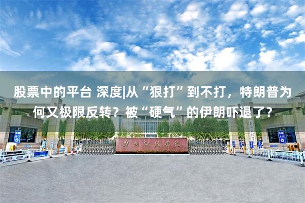 股票中的平台 深度|从“狠打”到不打，特朗普为何又极限反转？被“硬气”的伊朗吓退了？