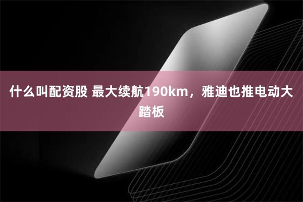 什么叫配资股 最大续航190km，雅迪也推电动大踏板