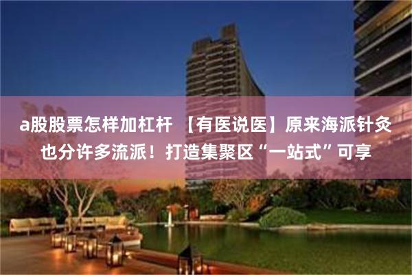 a股股票怎样加杠杆 【有医说医】原来海派针灸也分许多流派！打造集聚区“一站式”可享