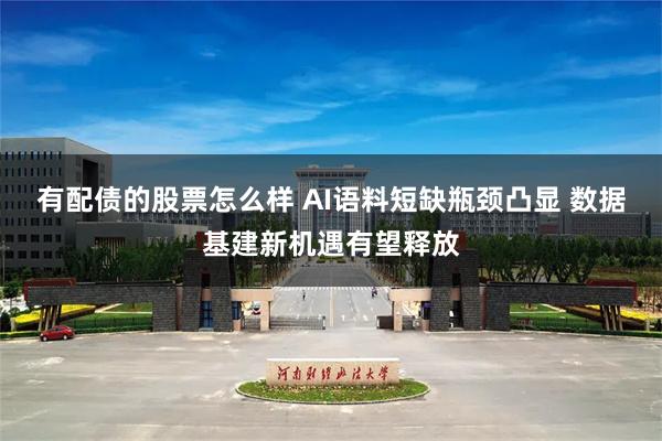 有配债的股票怎么样 AI语料短缺瓶颈凸显 数据基建新机遇有望释放