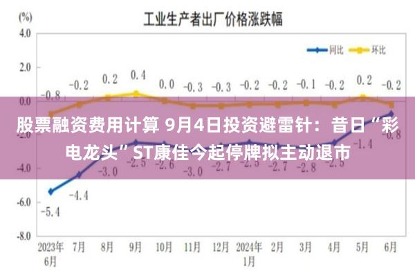 股票融资费用计算 9月4日投资避雷针:昔日“彩电龙头”ST康佳今起停牌拟主动退市